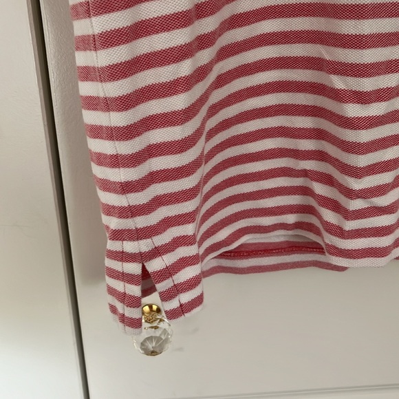 Boys Polo Ralph Lauren Button Up Pink and White Striped Top Size 14/16 - Picture 3 of 5
